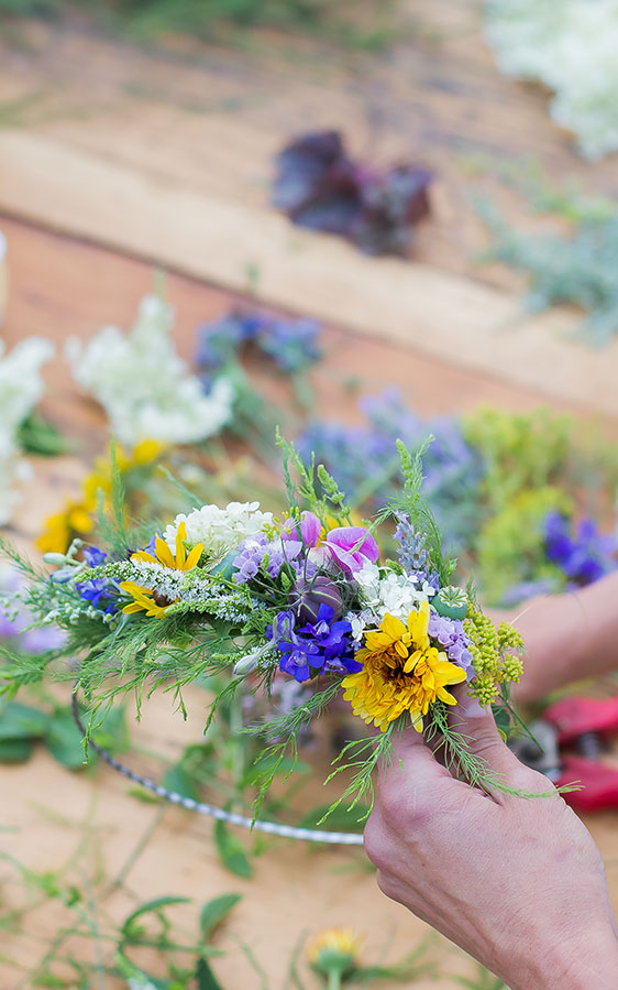 Der Workshop mit Blumen in der Steiermark